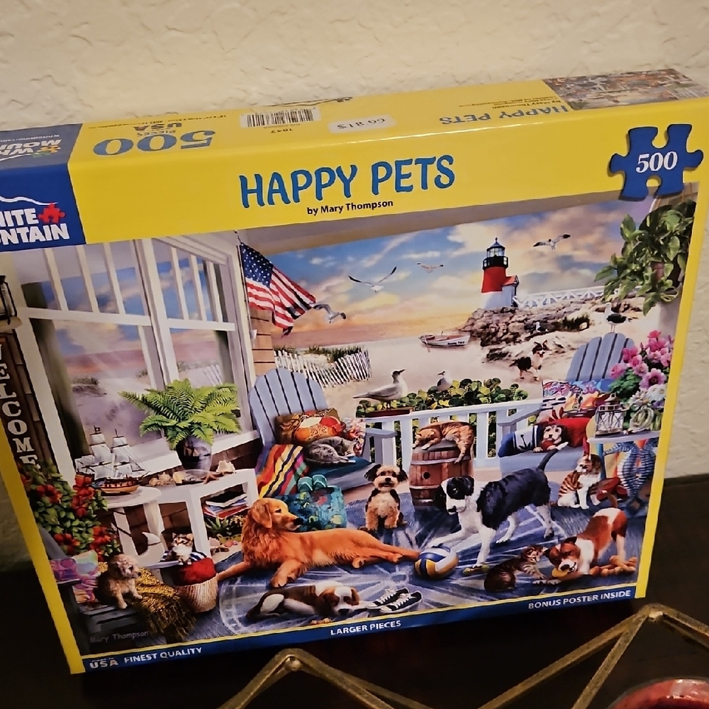 HAPPY PETS 1000 PIECE WHITE MOUNTAIN PUZZLE